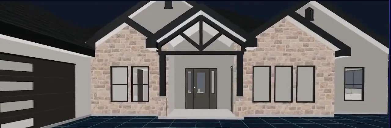 Exterior frame from a TDD 3D walk-through