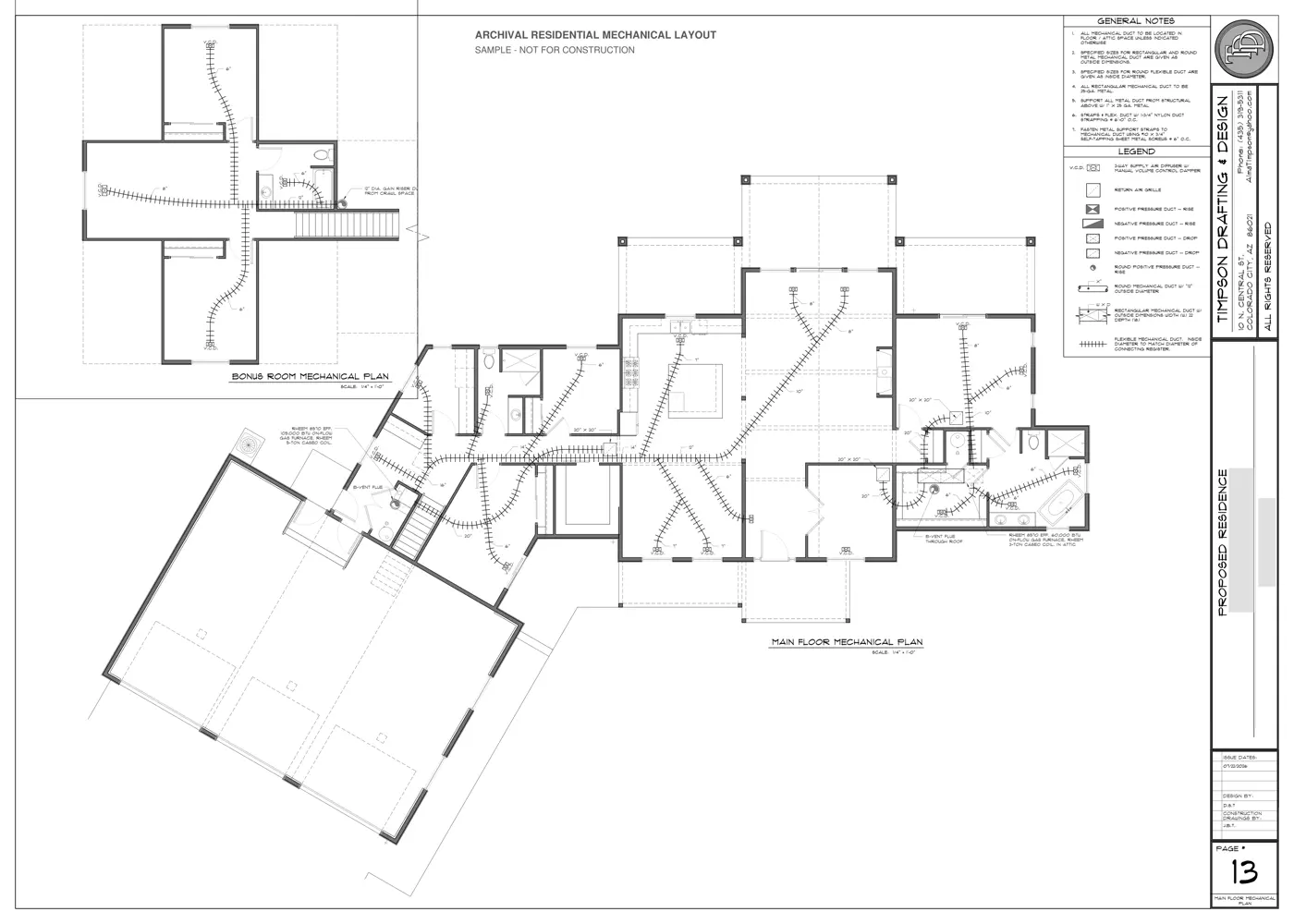 Anonymized archival residential duct-layout sample